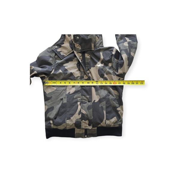 Hollister Green Camouflage All Weather Long Sleeve Jacket Stretch Small - Picture 4 of 7